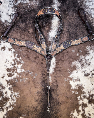 Signature Western Breast Collar and Headstall - Pieces Sold Separate – Horse Tack from Bronco Western Supply Co.