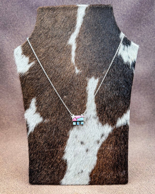 Silver Lark Cotton Candy and Golden Hills Turquoise Necklace – Necklace from Bronco Western Supply Co.