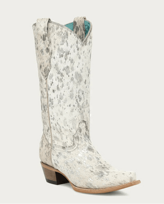 Silver Muse Hair On Snip Toe Boots in Bone by Corral Boots – Women's Boots from Bronco Western Supply Co.