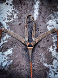 Silver Royal Feather and White Lace Headstall and Breast Collar Set - Headstalls & Accessories - Tough 1 - Bronco Western Supply Co.