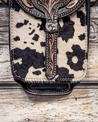 Silver Royal - Leather Rear Cinch/Horn Bag - Hair On – Saddle Bags from Bronco Western Supply Co.