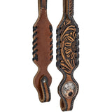 Silver Royal Sunflower and Black Lace Headstall and Breast Collar Set - Headstalls & Accessories - Tough 1 - Bronco Western Supply Co.