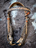 Silver Royal Sunflower and Black Lace Headstall and Breast Collar Set - Headstalls & Accessories - Tough 1 - Bronco Western Supply Co.