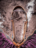 Silver Royal Sweet Pea Browband Headstall - Headstalls & Accessories - Tough 1 - Bronco Western Supply Co.