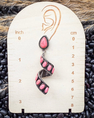 Sister Post Dangle Fashion Earrings - Pink – Jewelry from Bronco Western Supply Co.