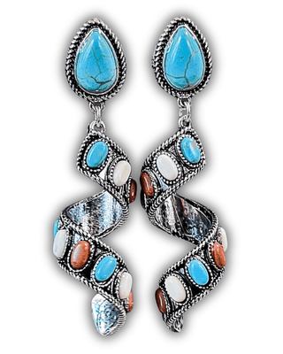 Sister Post Dangle Fashion Earrings - Rust – Jewelry from Bronco Western Supply Co.