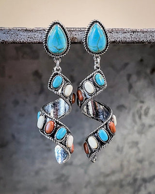 Sister Post Dangle Fashion Earrings - Rust – Jewelry from Bronco Western Supply Co.