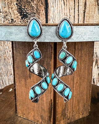 Sister Post Dangle Fashion Earrings - Silver – Jewelry from Bronco Western Supply Co.