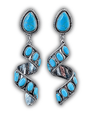 Sister Post Dangle Fashion Earrings - Silver – Jewelry from Bronco Western Supply Co.