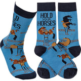 Socks - Hold Your Horses - Women's Boots - Primitives by Kathy - Bronco Western Supply Co.