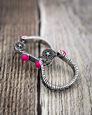 Star Stirrup Fashion Stud Earrings - Pink – Jewelry from Bronco Western Supply Co.