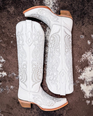 Starlita in White Crystal Corral Boot – Women's Boots from Bronco Western Supply Co.