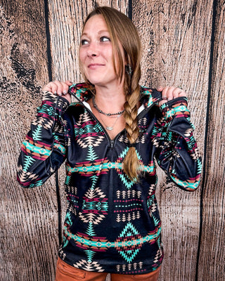 Sterling Kreek - Cabin Fever Fitted Quarter Zip Pullover – Apparel from Bronco Western Supply Co.