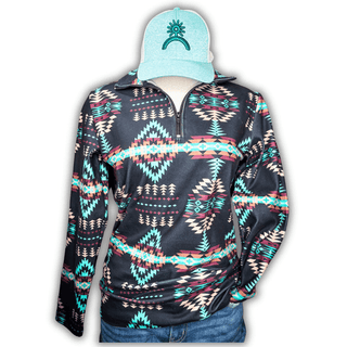 Sterling Kreek - Cabin Fever Fitted Quarter Zip Pullover – Apparel from Bronco Western Supply Co.