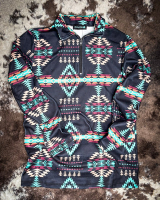 Sterling Kreek - Cabin Fever Fitted Quarter Zip Pullover – Apparel from Bronco Western Supply Co.