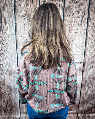 Sterling Kreek - Colorado Sunset Ribbed Sweater Top – Shirts & Tops from Bronco Western Supply Co.