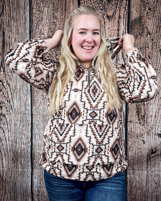 Sterling Kreek - Desert Sands Oversized Quarter Zip Pullover – Apparel from Bronco Western Supply Co.