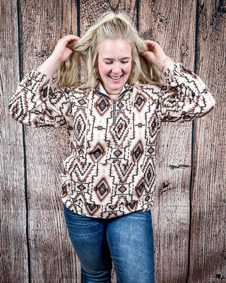 Sterling Kreek - Desert Sands Oversized Quarter Zip Pullover – Apparel from Bronco Western Supply Co.