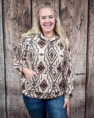 Sterling Kreek - Desert Sands Oversized Quarter Zip Pullover – Apparel from Bronco Western Supply Co.