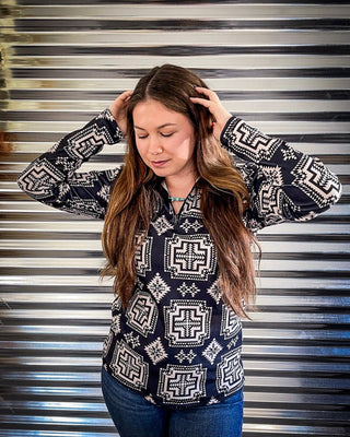 Sterling Kreek - Down In The Hills Fitted Pullover – Apparel from Bronco Western Supply Co.