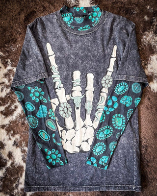 Sterling Kreek - Forever in Turquoise Mesh Top – Apparel from Bronco Western Supply Co.