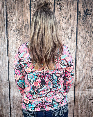 Sterling Kreek - Midnight Bloom Fitted Pullover – Shirts & Tops from Bronco Western Supply Co.