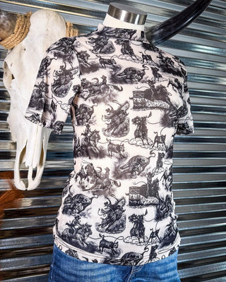 Sterling Kreek - Rodeo Road Short Sleeve Mesh Top – Apparel from Bronco Western Supply Co.