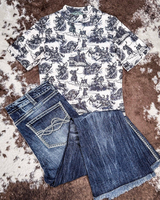 Sterling Kreek - Rodeo Road Short Sleeve Mesh Top – Apparel from Bronco Western Supply Co.