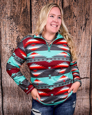 Sterling Kreek - Texas Rain Fitted Quarter Zip Pullover – Apparel from Bronco Western Supply Co.