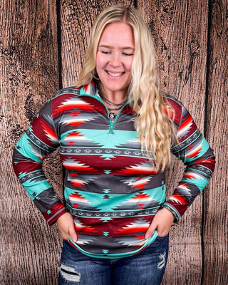 Sterling Kreek - Texas Rain Fitted Quarter Zip Pullover – Apparel from Bronco Western Supply Co.