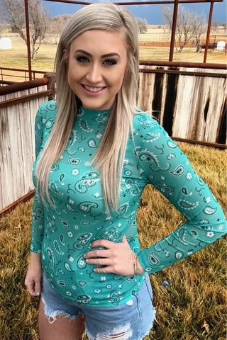 Sterling Kreek - The Bandana Babe Mesh Top – Apparel from Bronco Western Supply Co.