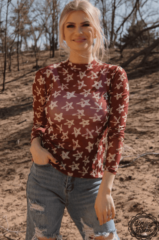 Sterling Kreek - The Stars At Night Mesh Top – Apparel from Bronco Western Supply Co.