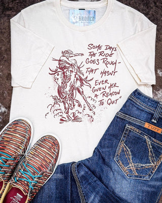 Still in The Saddle Graphic Tee - Cream – Shirts & Tops from Bronco Western Supply Co.