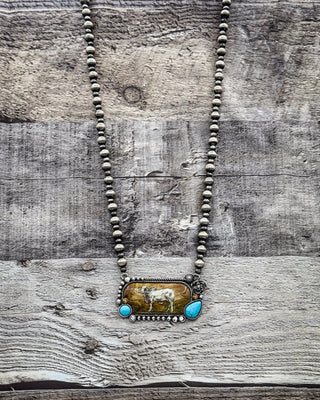 Stillwater Brahman Steer Beaded Necklace – Jewelry from Bronco Western Supply Co.
