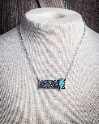 Struck Stone Bar Necklace - Jewelry - Bronco Western Supply Jewelry - Bronco Western Supply Co.