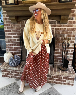 Sundance Skull Embroidered Pullover in Cream – Apparel from Bronco Western Supply Co.