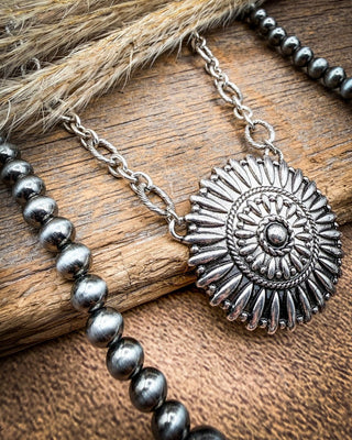 Sundial Spur Layered Concho Necklace – Jewelry from Bronco Western Supply Co.