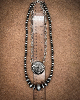 Sundial Spur Layered Concho Necklace – Jewelry from Bronco Western Supply Co.