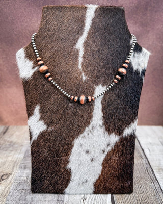 Sundown Balance Sterling Silver & Graduated Copper Pearl Necklace – Jewelry from Bronco Western Supply Co.