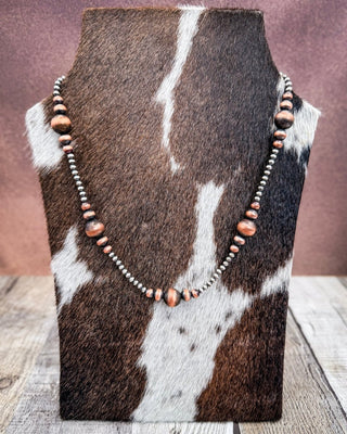 Sundown Balance Sterling Silver & Graduated Copper Pearl Necklace – Jewelry from Bronco Western Supply Co.