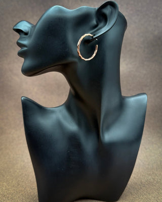 Sunstruck Hammered Copper Hoop Earrings – Jewelry from Bronco Western Supply Co.
