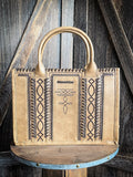 Sutton Montana West Boot Stitch Tote - Khaki - Purses & Wallets - Montana West - Bronco Western Supply Co.