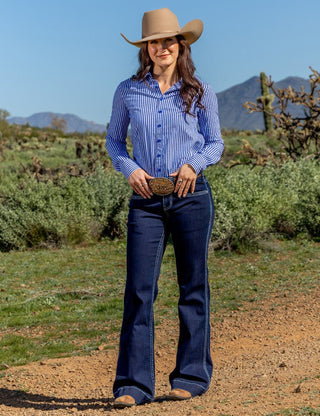 Swirl Boot Stitch Trouser Jeans by Cowgirl Tuff – Apparel from Bronco Western Supply Co.