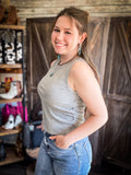 Taylor Ribbed Tank - Grey - Apparel - Bronco Western Supply Co. - Bronco Western Supply Co.