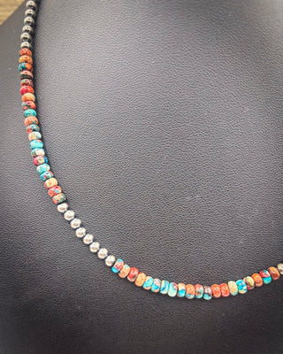 Tessa Blue and Pink Sea Sediment Necklace – Jewelry from Bronco Western Supply Co.