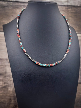 Tessa Blue and Pink Sea Sediment Necklace – Jewelry from Bronco Western Supply Co.