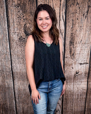 The Caldera Tank - Black – Shirts & Tops from Bronco Western Supply Co.