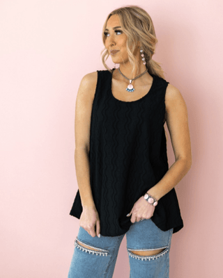 The Caldera Tank - Black – Shirts & Tops from Bronco Western Supply Co.