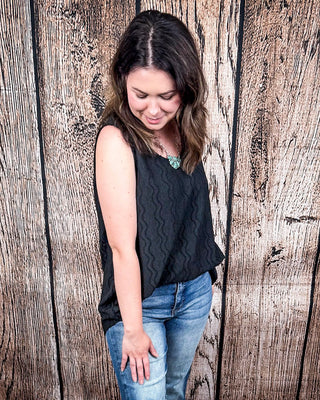 The Caldera Tank - Black – Shirts & Tops from Bronco Western Supply Co.