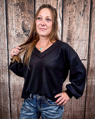 The Hadley Top - Black – Shirts & Tops from Bronco Western Supply Co.